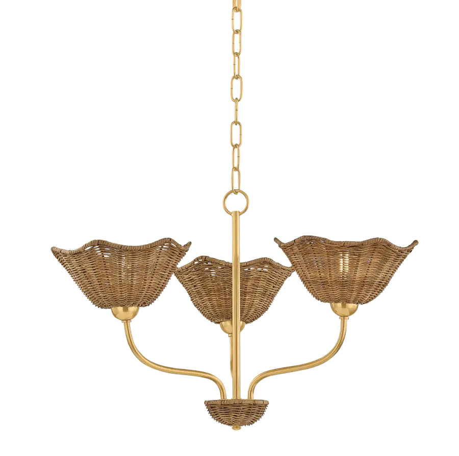 Kehlani Wicker Chandelier - Image 1