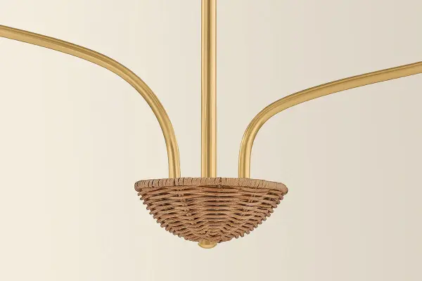 Kehlani Wicker Chandelier - Image 4
