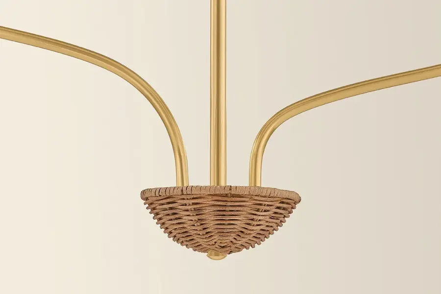 Kehlani Wicker Chandelier - Image 4