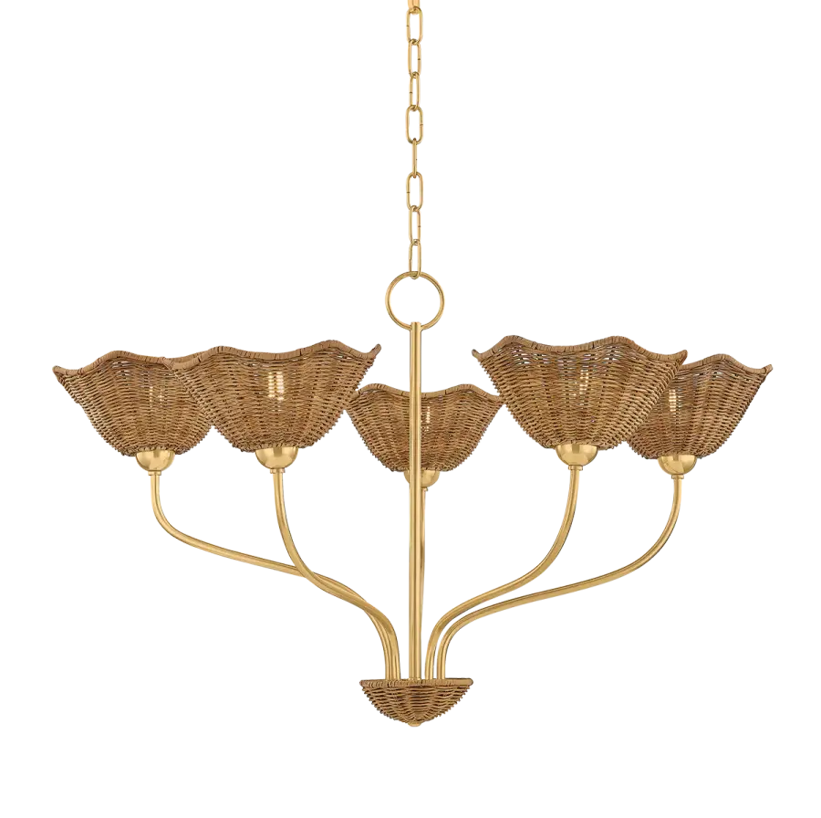 Kehlani Wicker Chandelier - Image 1