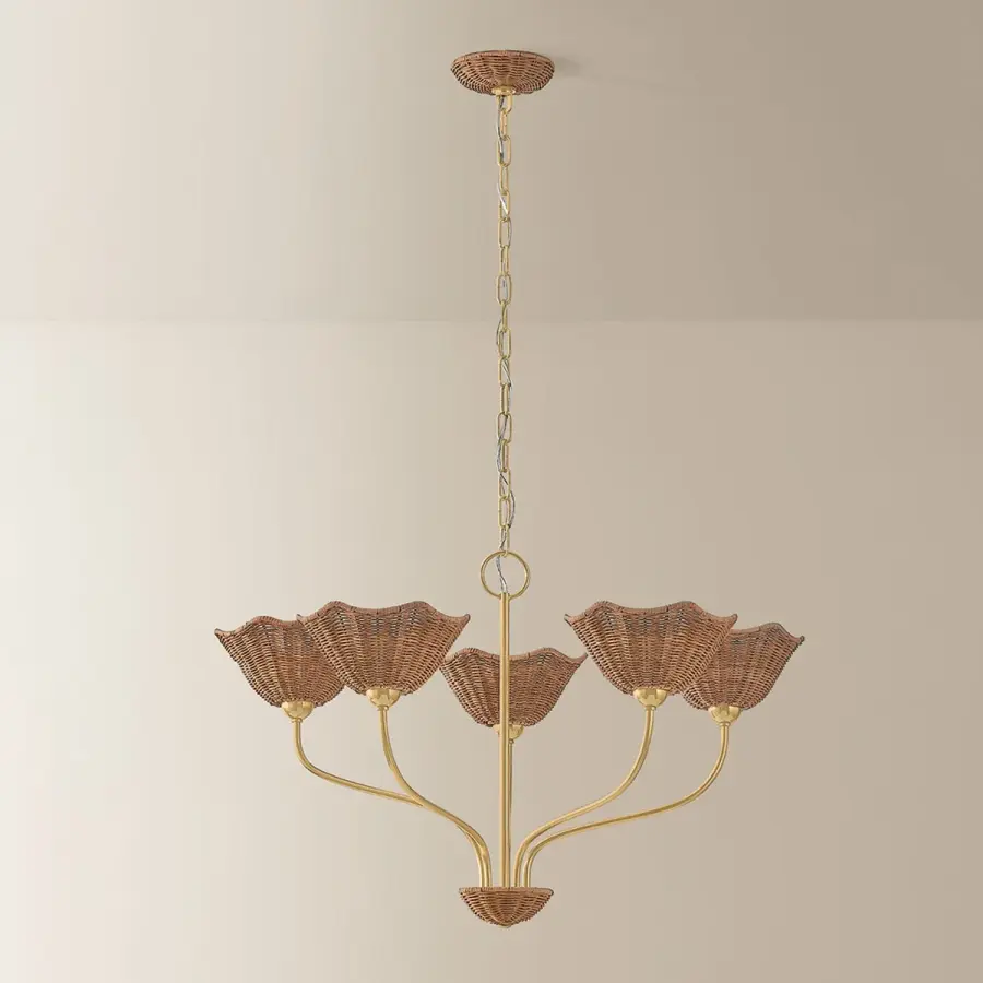 Kehlani Wicker Chandelier - Image 7