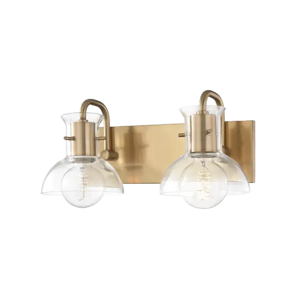 The Riley Bath and Vanity Light combines classic styling with contemporary sensibility. Its aged brass finish adds warmth and sophistication to any bathroom, while the clean lines ensure versatility across design styles.