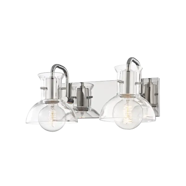 The Riley Bath and Vanity Light offers a clean, transitional design that complements both modern and traditional bathrooms. Its polished nickel finish provides a sophisticated look while remaining versatile.