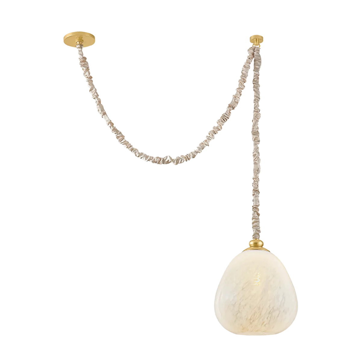 Remi One Light Pendant in Aged Brass