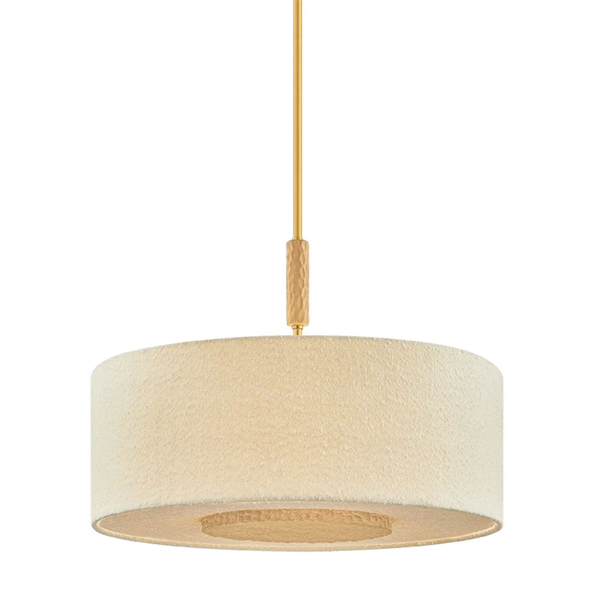Miller Four Light Pendant in Aged Brass