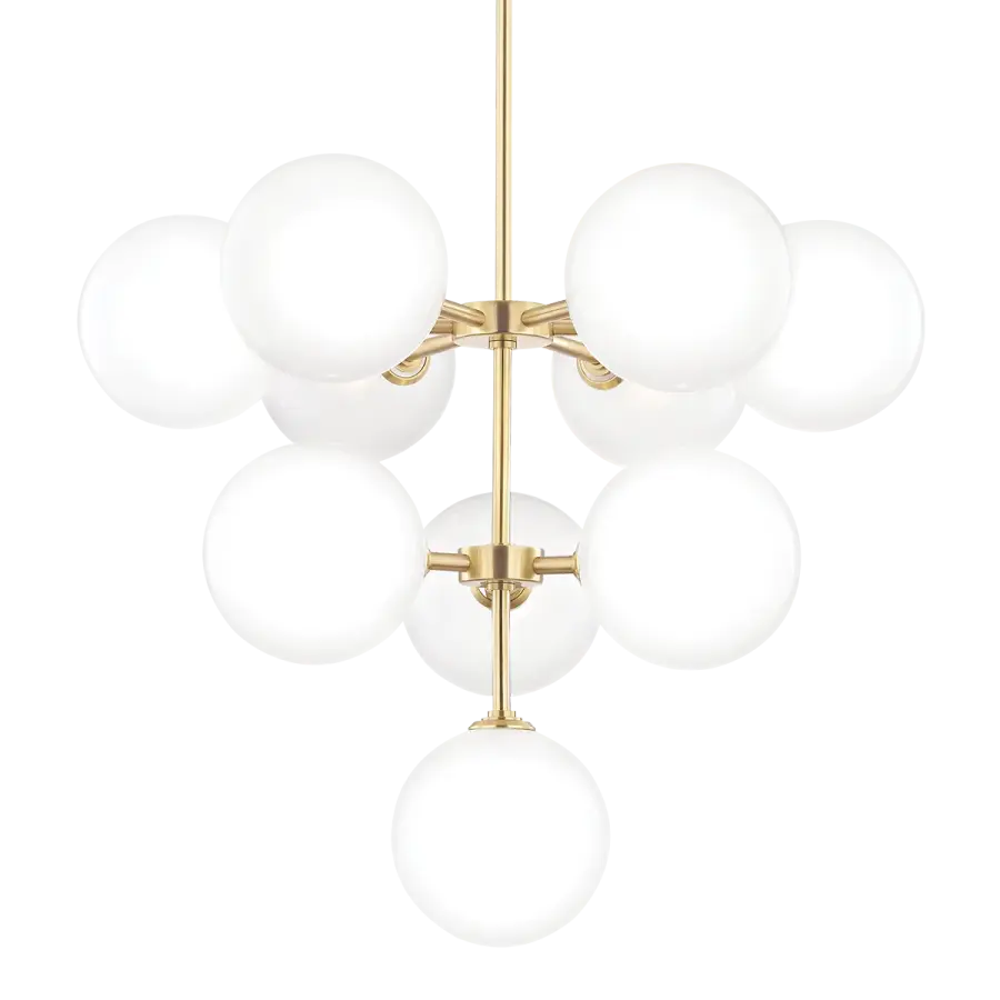 Ashleigh Chandelier in Aged Brass - Image 1