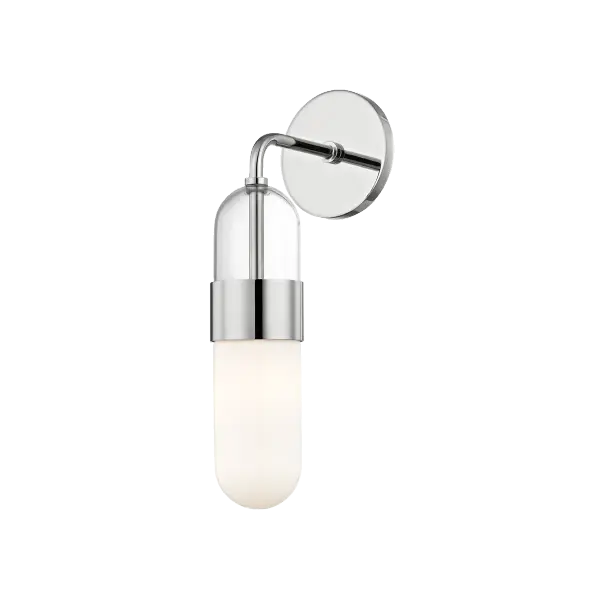 The Emilia Wall Sconce combines timeless elegance with contemporary sensibility. Its polished nickel finish adds sophisticated shine to bathrooms, hallways, and bedrooms while providing functional illumination.