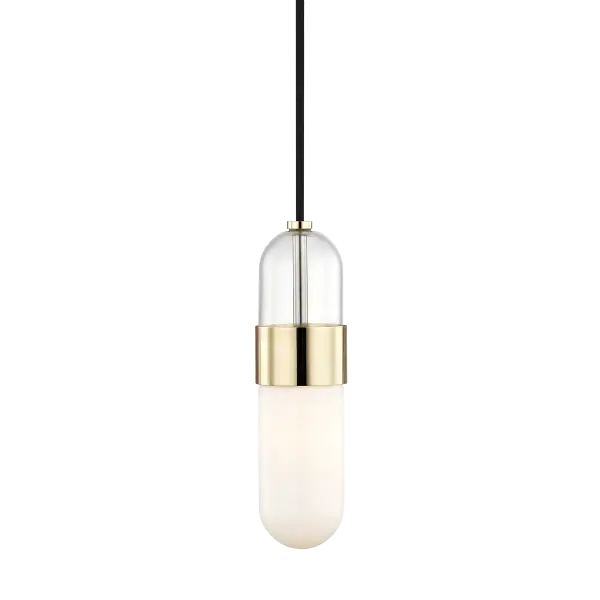 The Emilia Pendant combines classic elegance with contemporary sensibility, featuring a polished brass finish that adds warmth and sophistication to any space. Its versatile design works beautifully in both residential and commercial settings.