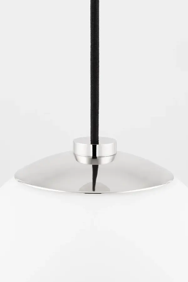 Estee brings fresh energy to classic globe lighting with its unique oblong shades and polished nickel finish. Perfect for adding personality to kitchens, dining areas, or bedrooms without taking itself too seriously. - alternate view