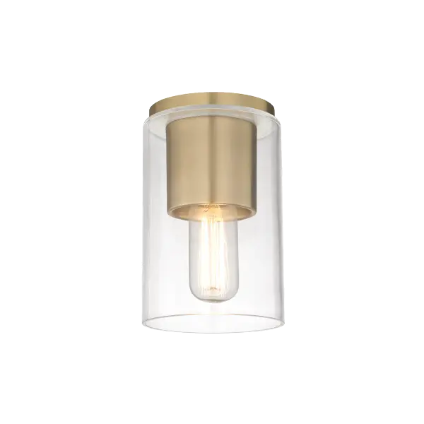 The Lula Flush Mount combines classic styling with modern efficiency. Its compact profile and warm gold finish make it ideal for spaces with lower ceilings or where a subtle lighting solution is needed.