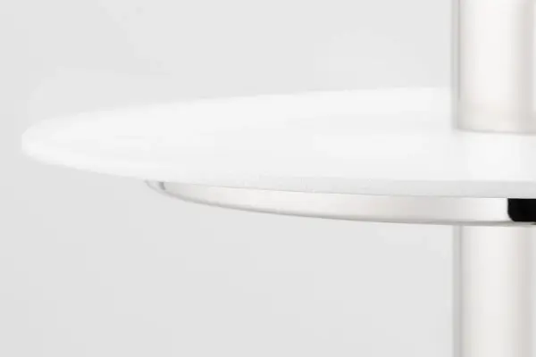 The Milo Pendant offers a refined contemporary aesthetic with its polished nickel hardware and crisp white shade. Perfect for kitchen islands or dining areas, this versatile fixture provides focused task lighting. - alternate view