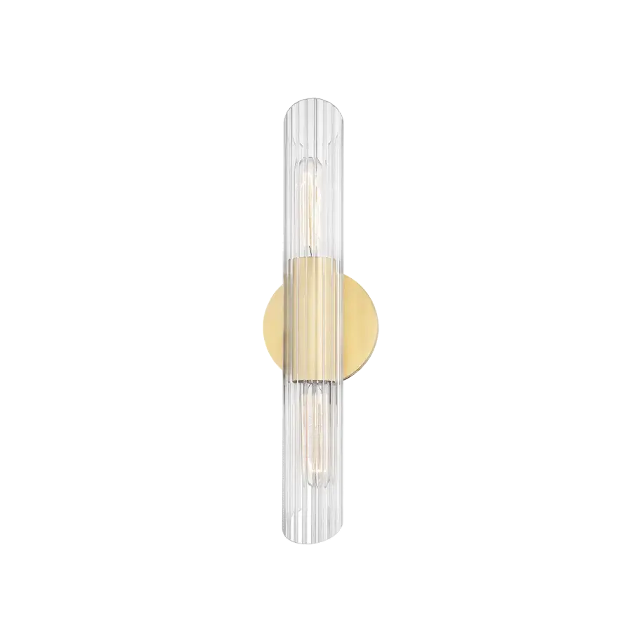 Elegant Transitional Sconce with Timeless Aged Brass Finish - Image 1