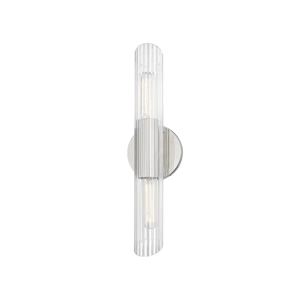 The Cecily Wall Sconce combines classic elegance with contemporary simplicity. Its polished nickel finish adds a refined touch to bathrooms, hallways, and bedrooms, offering versatile lighting in a compact design.