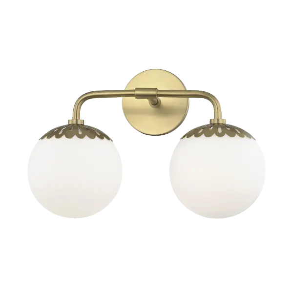 The Paige Bath and Vanity Light combines classic elegance with contemporary sensibility. Its gold finish and clean lines make it versatile for traditional and modern bathrooms alike, providing quality illumination.