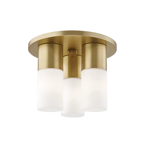 Elegant Flush Mount with Timeless Gold Finish