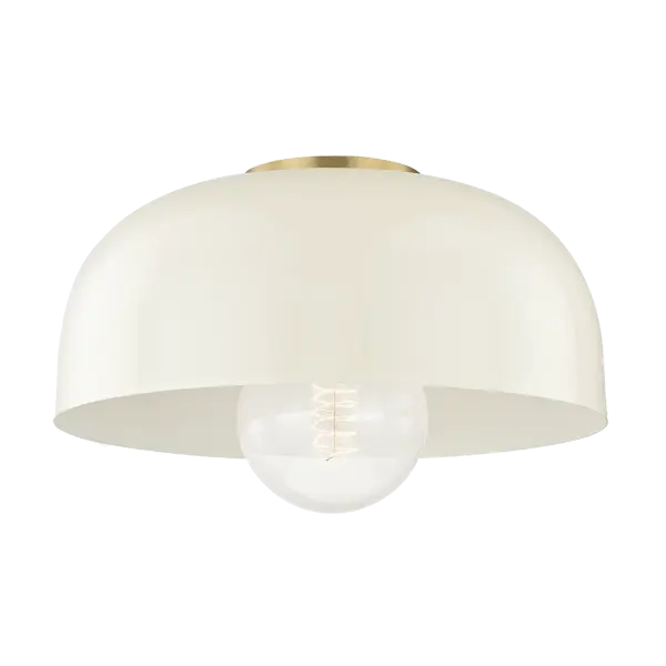 The Avery Flush Mount combines aged brass metalwork with crystal detailing for a sophisticated lighting solution. Perfect for spaces with lower ceilings, it delivers ambient illumination with transitional elegance.