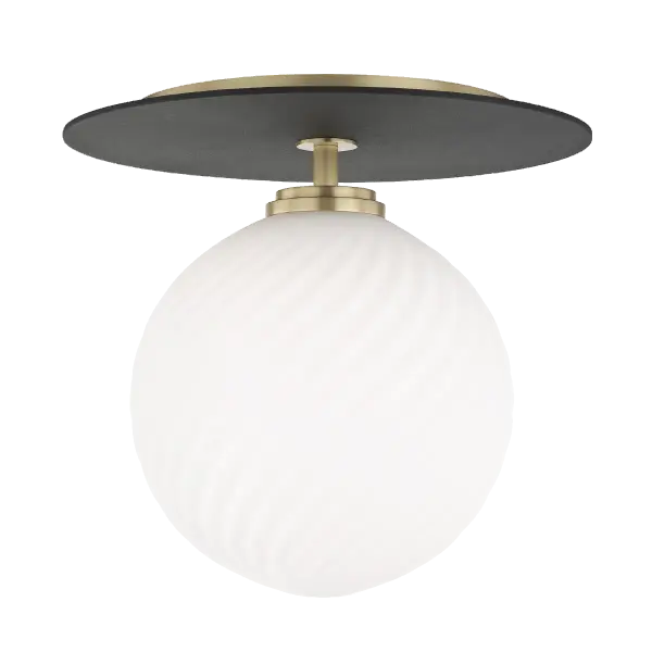 Elegant Two-Tone Semi Flush with Timeless Appeal