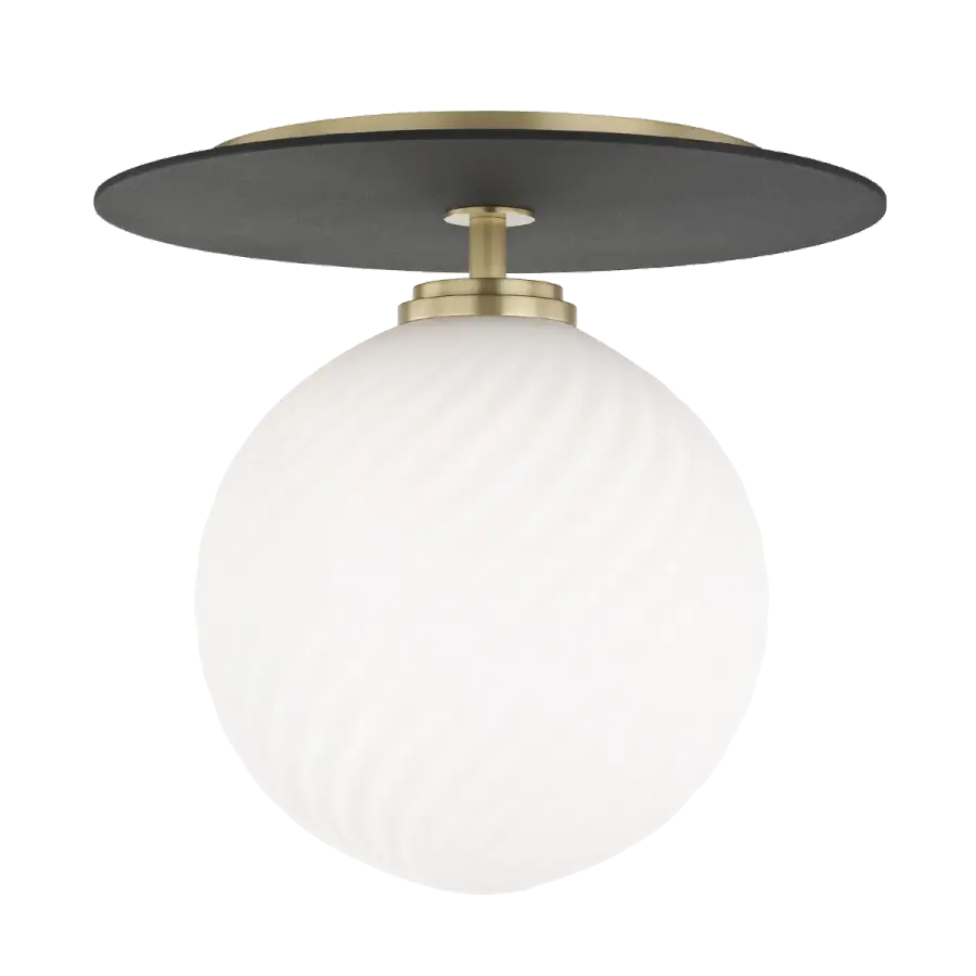 Elegant Two-Tone Semi Flush with Timeless Appeal