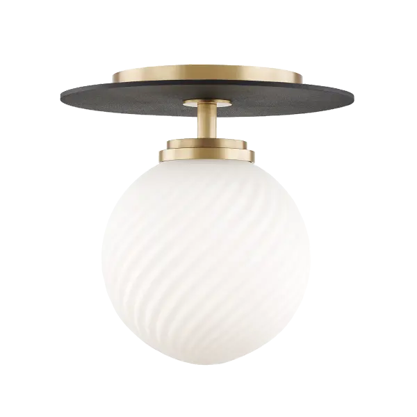 Elegant Two-Tone Semi Flush with Timeless Appeal