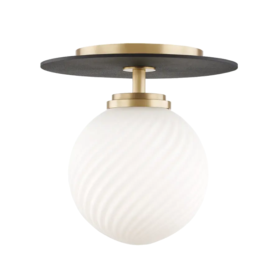 Elegant Two-Tone Semi Flush with Timeless Appeal