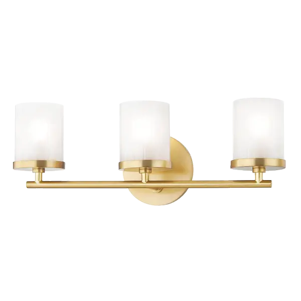 The Ryan Bath and Vanity Light combines classic elegance with contemporary design, featuring a refined gold finish that adds warmth and sophistication to any bathroom space.
