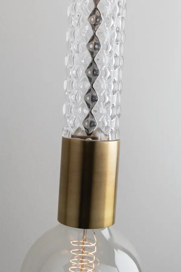 The Pippin Pendant combines classic form with contemporary simplicity. Its compact size and warm aged brass finish make it ideal for kitchen islands, dining nooks, or clustered installations. - alternate view