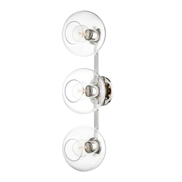 Elegant Transitional Wall Sconce with Polished Nickel Finish - Image 1
