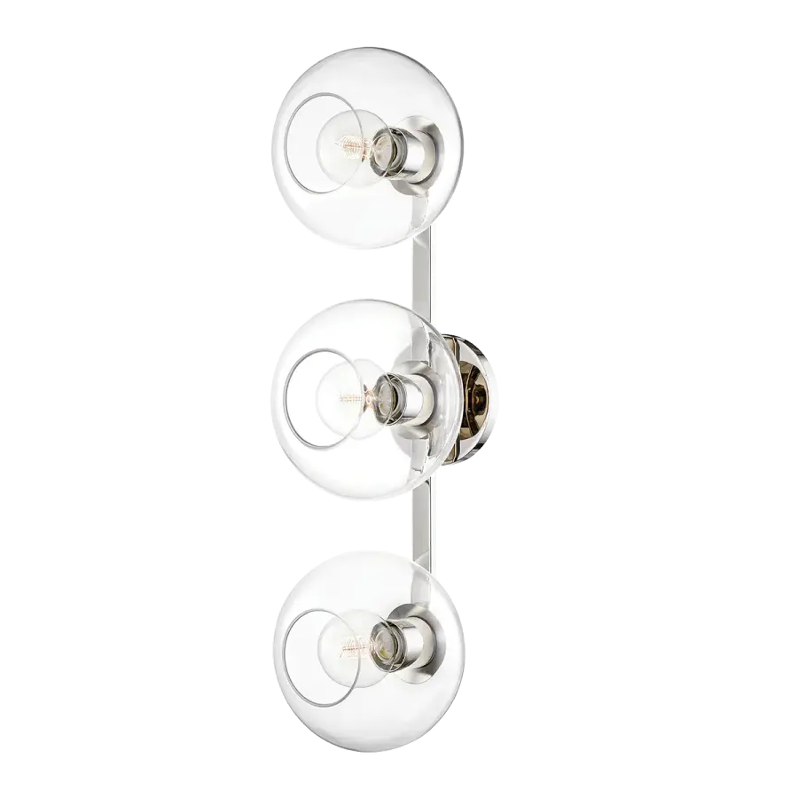 Elegant Transitional Wall Sconce with Polished Nickel Finish - Image 1
