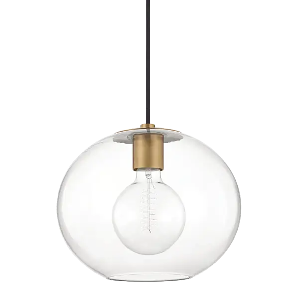 Elegant Transitional Pendant with Timeless Aged Brass Finish
