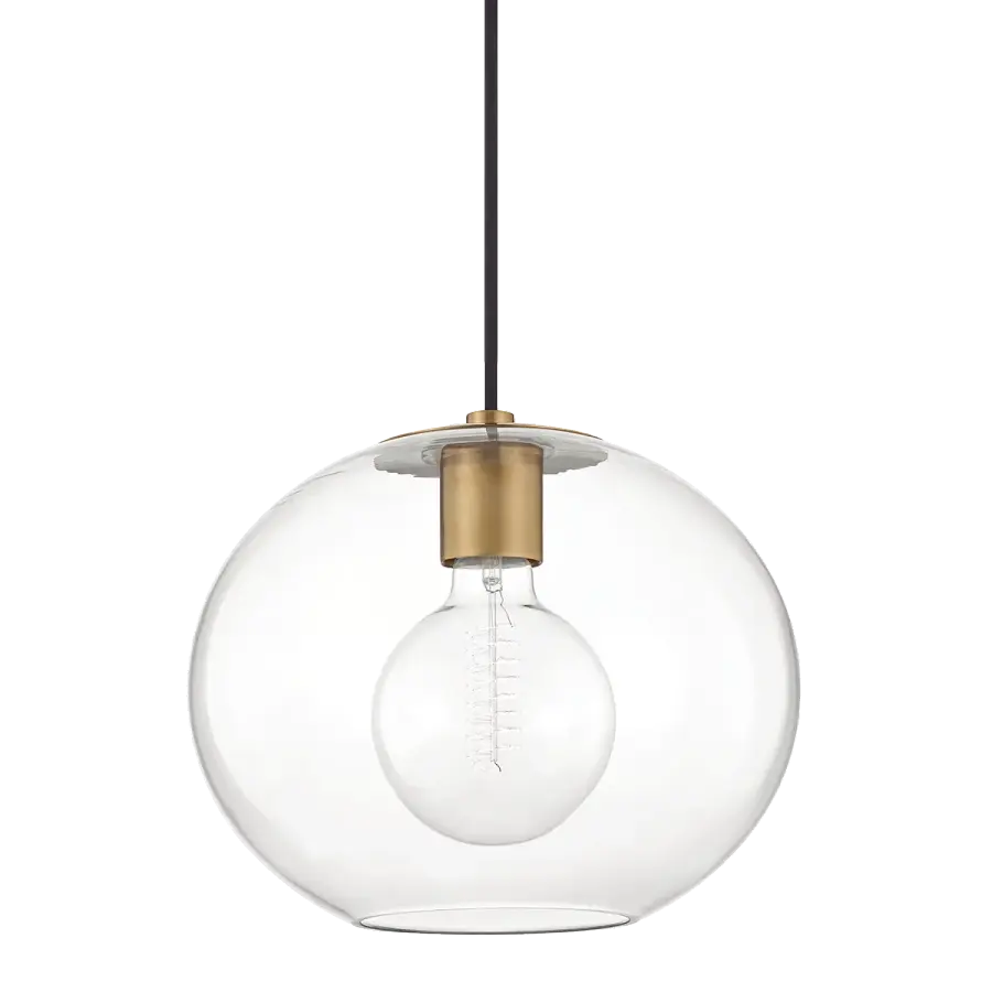 Elegant Transitional Pendant with Timeless Aged Brass Finish