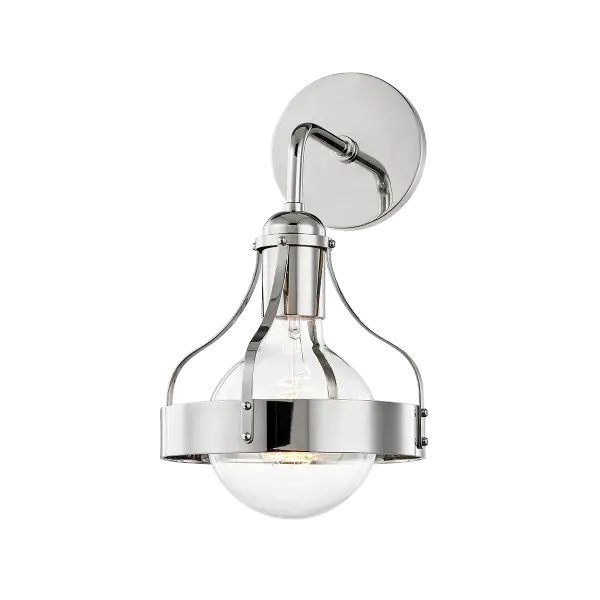 The Violet Wall Sconce brings industrial texture to modern spaces with its sleek design. More refined than traditional Machine Age fixtures, it offers versatile lighting for contemporary interiors at an exceptional value.