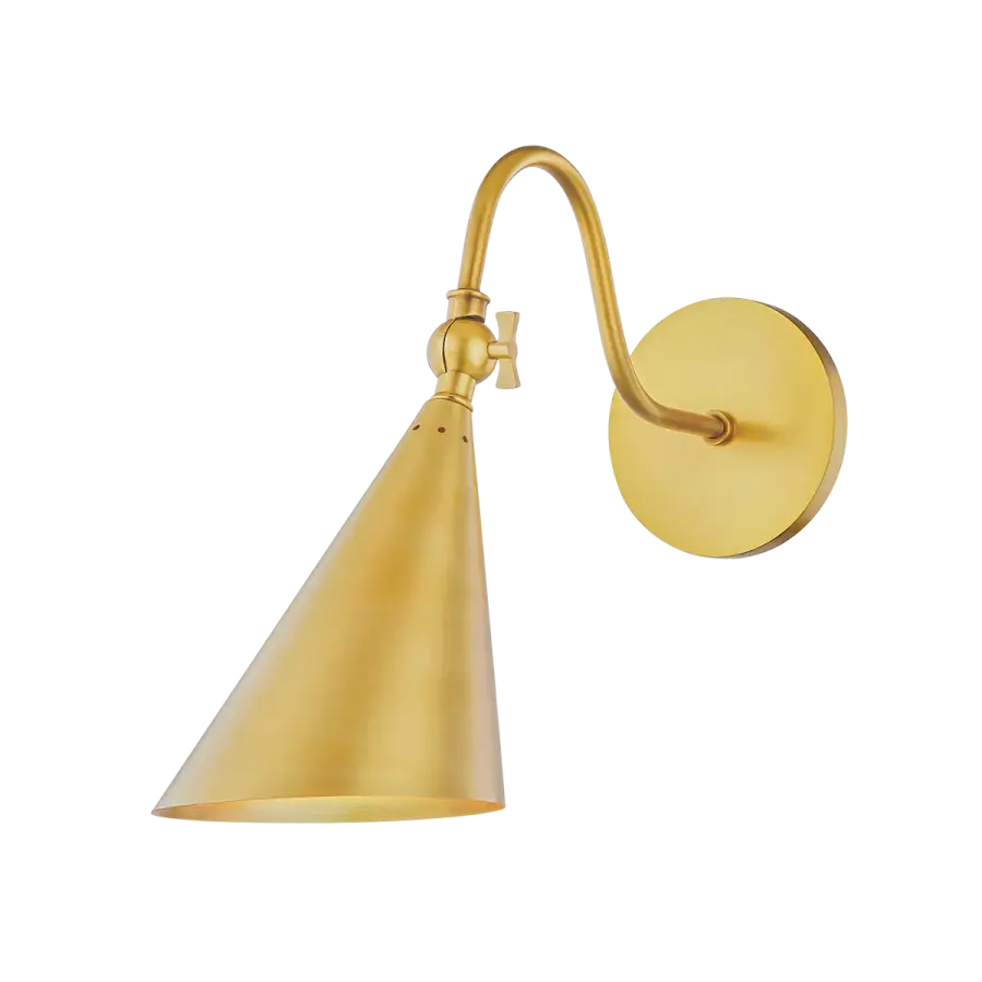 Lupe Wall Sconce in Aged Brass - Image 2