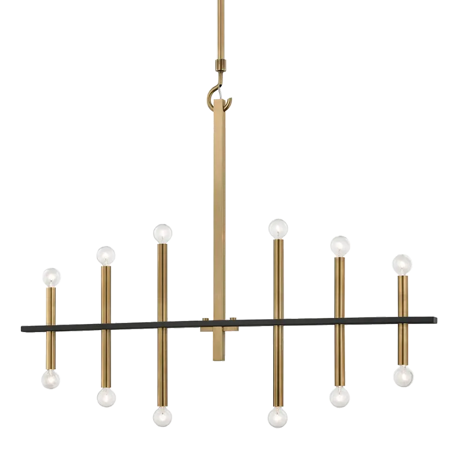 Elegant Two-Tone Chandelier with Timeless Appeal