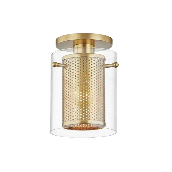 The Elanor Semi Flush combines classic elegance with contemporary sensibility. Its aged gold brass finish adds warmth and sophistication to any space, while the semi-flush design works perfectly in rooms with standard ceiling heights.