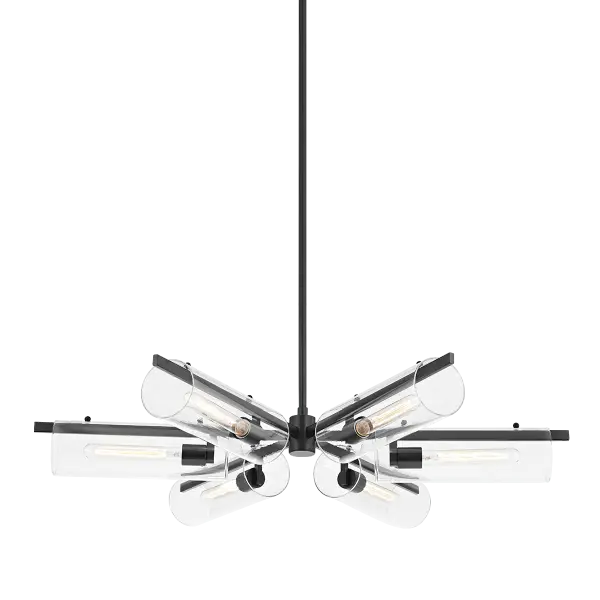 The Ariel Chandelier brings sophisticated style to any space with its contemporary design and versatile black finish. Perfect for dining rooms and entryways, this fixture offers excellent value at its price point.