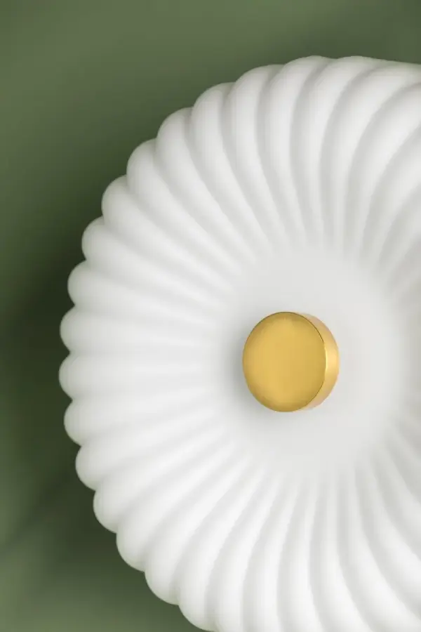 Elegant Flush Mount with Timeless Aged Gold Brass Finish - Image 2