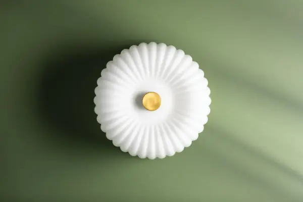 Elegant Flush Mount with Timeless Aged Gold Brass Finish - Image 5