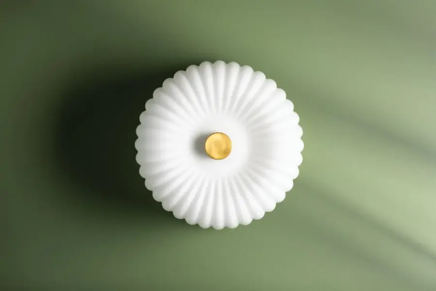 Elegant Flush Mount with Timeless Aged Gold Brass Finish - Image 5