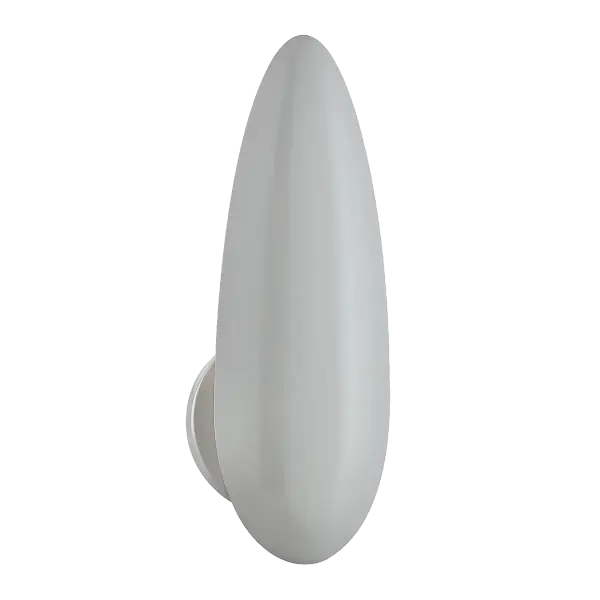 Lucy delivers sophisticated ambient lighting through its curved reflector design, bouncing light off walls for a soft, indirect glow. Its organic minimalism and versatile grey finish make it adaptable to modern interiors.