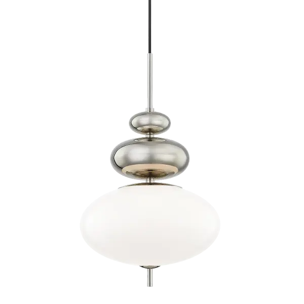 Elegant Transitional Pendant with Polished Nickel Finish
