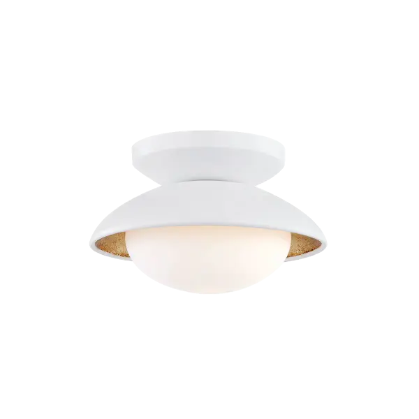 The Cadence Semi Flush offers a timeless white finish with glass accents, perfect for low-ceiling spaces. Its transitional design bridges modern and traditional aesthetics, making it adaptable to various room styles.