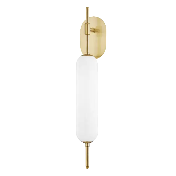 The Miley Wall Sconce combines transitional styling with a sophisticated gold finish, making it a versatile choice for bathrooms, hallways, and bedrooms. Its compact design delivers focused illumination while adding a touch of elegance.