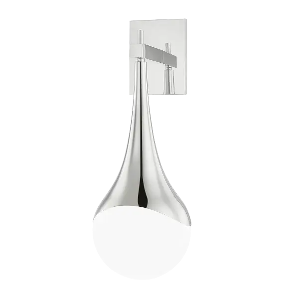 The Ariana Wall Sconce combines classic elegance with contemporary sensibility. Its polished nickel finish adds sophisticated shine to bathrooms, hallways, and bedrooms while providing reliable ambient lighting.