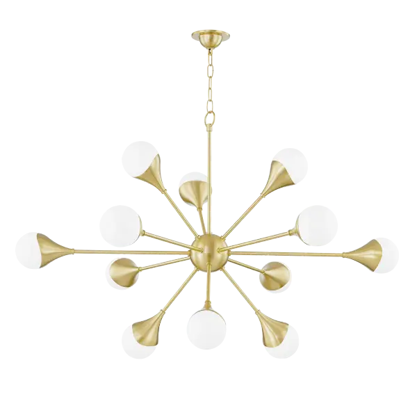 The Ariana Chandelier combines transitional design with contemporary elegance, featuring a refined gold finish that adds warmth and sophistication to dining rooms, foyers, and living spaces.