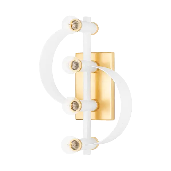 The Maddie Wall Sconce offers timeless appeal with its glass globe shade and clean lines. Perfect for bathrooms, hallways, and bedrooms, this fixture provides functional lighting with understated elegance.