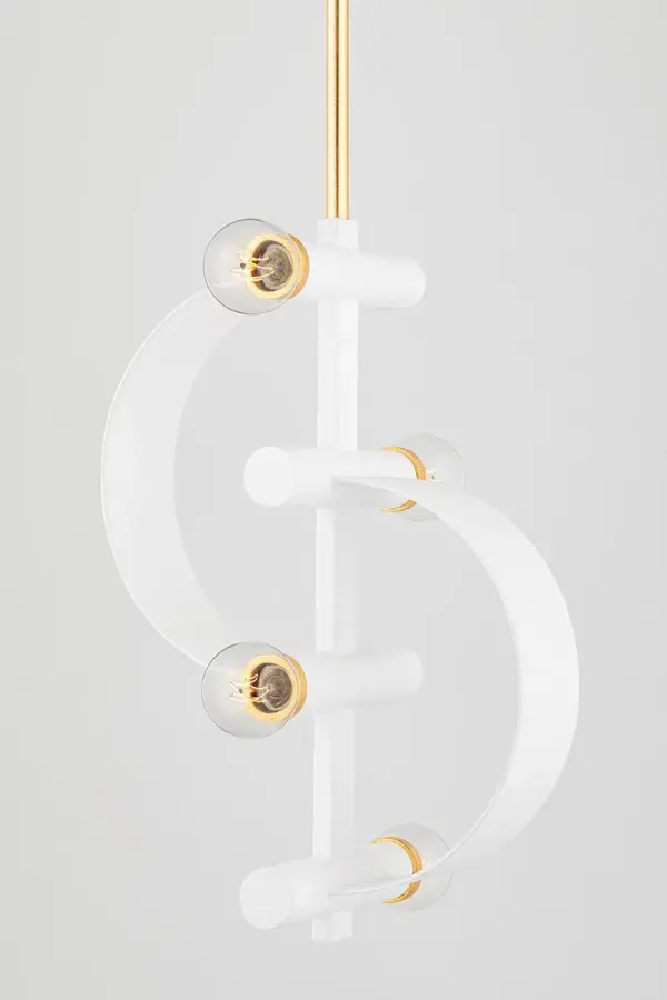 The Maddie Pendant offers a fresh, contemporary aesthetic with its glass shade and white finish. Perfect for smaller spaces or grouped installations, it delivers clean styling at an accessible price point. - alternate view