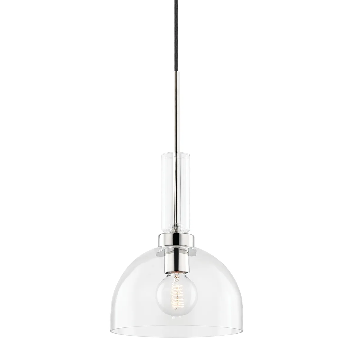 Tabitha One Light Pendant in Polished Nickel