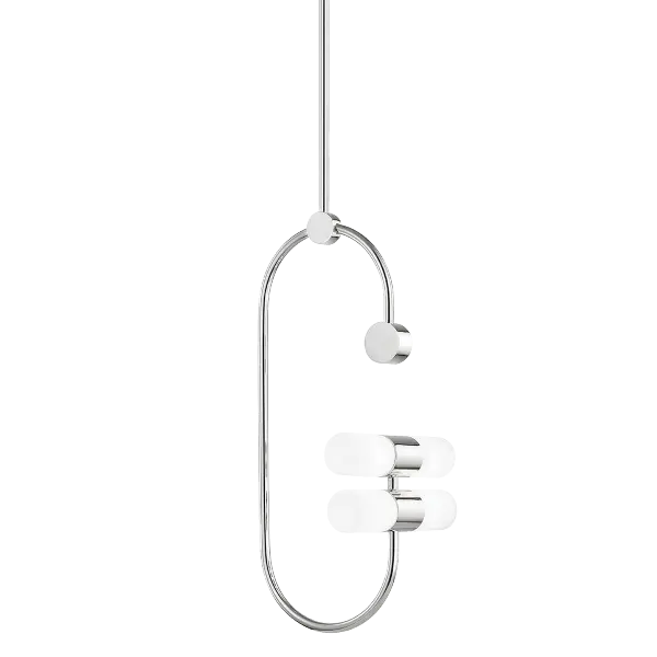 The Rae Pendant combines clean contemporary lines with a sophisticated polished nickel finish, making it a versatile choice for modern and transitional spaces. Its compact size works beautifully over kitchen islands, dining tables, or as accent lighting in bedrooms and foyers.