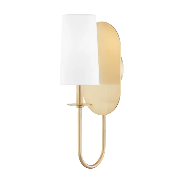 The Lara Wall Sconce combines classic design with contemporary sensibility, featuring an aged brass finish and glass globe shade. Perfect for adding sophisticated ambient lighting to bathrooms, hallways, and bedrooms.
