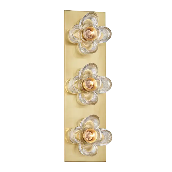 The Shea vanity light combines timeless elegance with contemporary sensibility, featuring a sophisticated aged gold brass finish that adds warmth to any bathroom space.